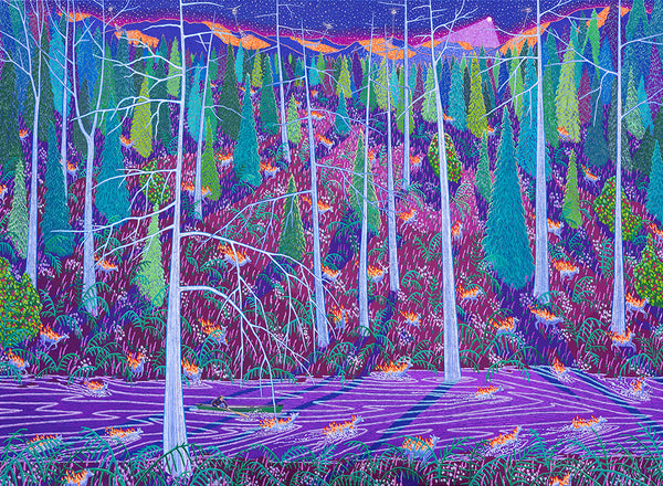 Kyle Scheurmann artwork 'More Fireweed (Deer)' available at Bau-Xi Gallery Toronto, Ontario