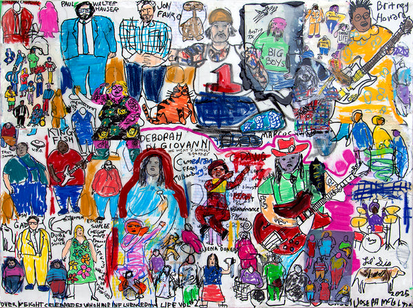 Casey McGlynn artwork 'Overweight Celebrities Who Have Influenced My Life Vol #2' available at Bau-Xi Gallery Toronto, Ontario