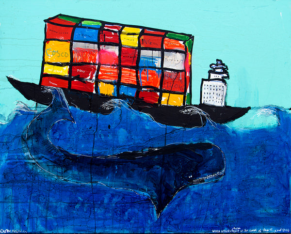 Casey McGlynn artwork 'Whale Attacks Another Ship Off The Coast of New England' available at Bau-Xi Gallery Toronto, Ontario