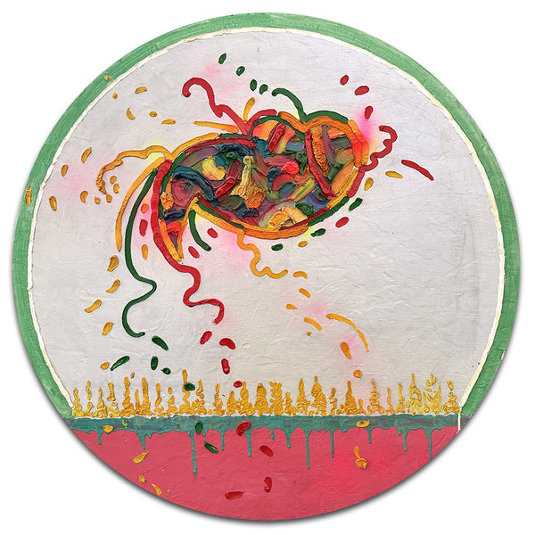 Alex Cameron artwork 'Circle With White & Red' available at Bau-Xi Gallery Toronto, Ontario