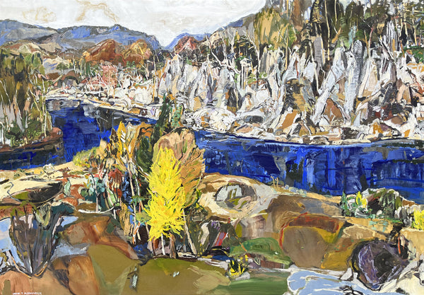 David T. Alexander artwork 'Last Yellow Glow In The Inlet North' available at Bau-Xi Gallery Vancouver