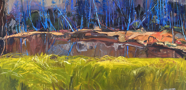 David T. Alexander artwork 'Reflections and reeds' available at Bau-Xi Gallery Vancouver