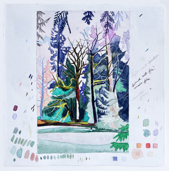 Melanie Gausden artwork 'Sketch for Wishing on Disappearing Stars' available at Bau-Xi Gallery Vancouver