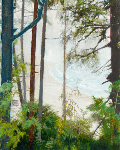 Steven Nederveen artwork 'Beach Through Trees' available at Bau-Xi Gallery Vancouver