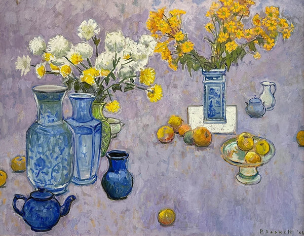 Joseph Plaskett artwork 'Still Life with Chrysanthemums' available at Bau-Xi Gallery Vancouver