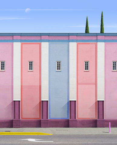 Pink & Blue Wall - 4 Sizes