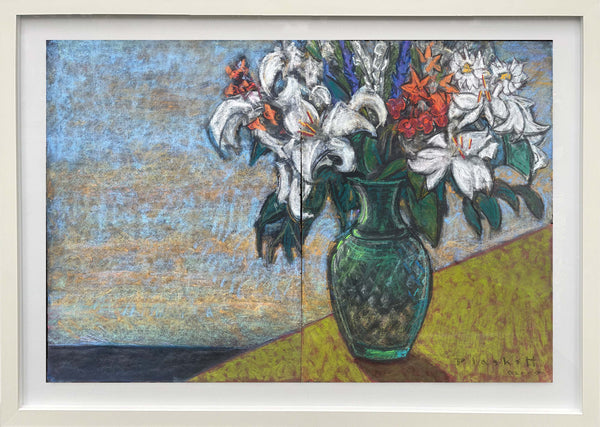 Bouquet in Green Vase (Diptych)