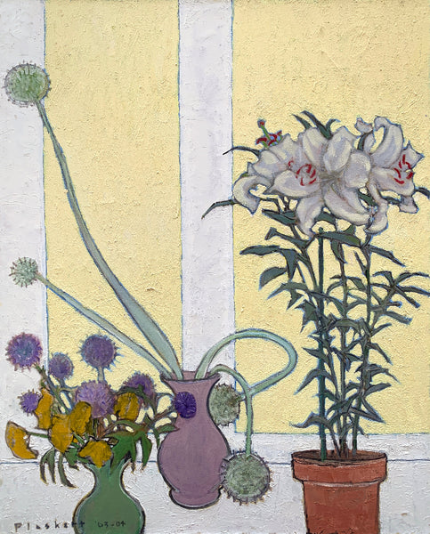 Still Life with Lilies & Onion Flowers