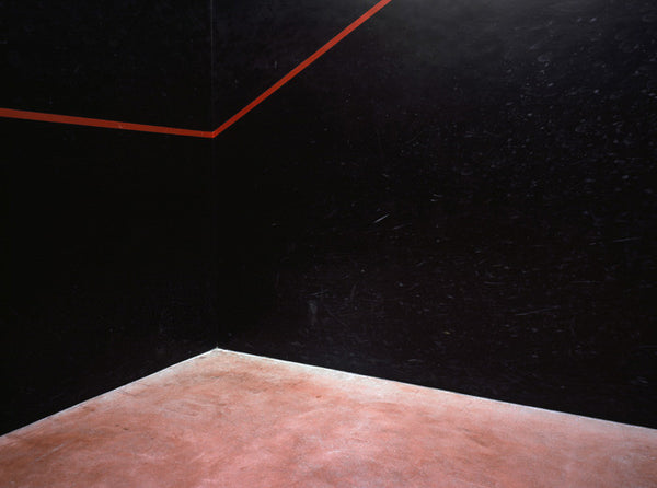 Elliott Wilcox Artwork | Colourful minimal graphic compositions of tennis courts, squash courts, and rock climbing walls.