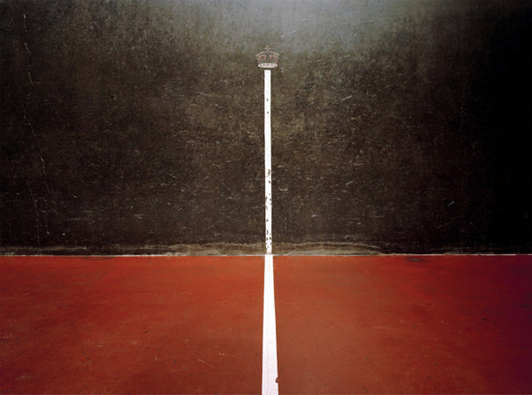 Elliott Wilcox Artwork | Colourful minimal graphic compositions of tennis courts, squash courts, and rock climbing walls.