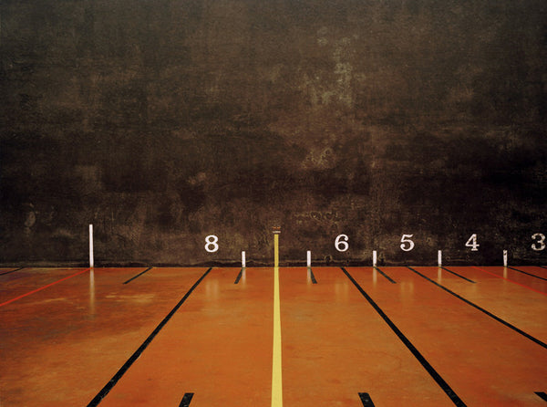 Elliott Wilcox Artwork | Colourful minimal graphic compositions of tennis courts, squash courts, and rock climbing walls.