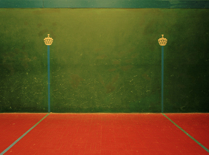 Elliott Wilcox Artwork | Colourful minimal graphic compositions of tennis courts, squash courts, and rock climbing walls.