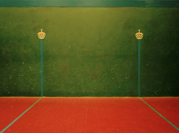 Elliott Wilcox Artwork | Colourful minimal graphic compositions of tennis courts, squash courts, and rock climbing walls.