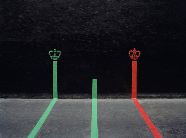 Elliott Wilcox Artwork | Colourful minimal graphic compositions of tennis courts, squash courts, and rock climbing walls.