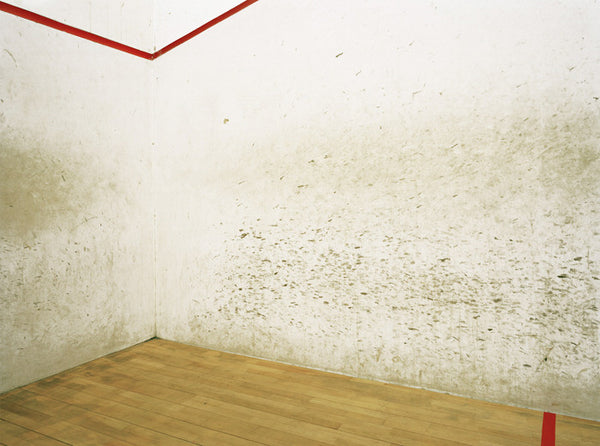 Elliott Wilcox Artwork | Colourful minimal graphic compositions of tennis courts, squash courts, and rock climbing walls.