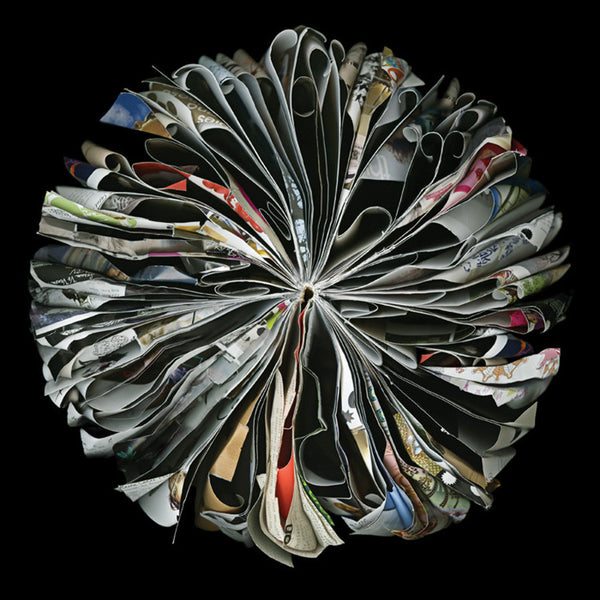 Cara Barer Artwork | Colourful and monochromatic photography orbs circular and organic abstract book art sculpture.