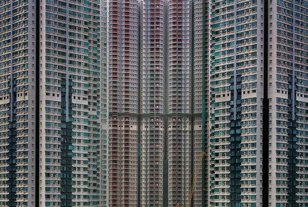 Michael Wolf Artwork | Dramatic muted large-format architectural photographs of Hong Kong Chicago and Paris, portraits from the Tokyo subway.