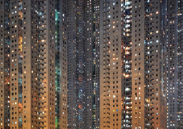 Michael Wolf Artwork | Dramatic muted large-format architectural photographs of Hong Kong Chicago and Paris, portraits from the Tokyo subway.