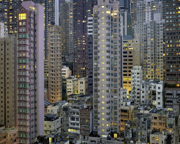 Michael Wolf Artwork | Dramatic muted large-format architectural photographs of Hong Kong Chicago and Paris, portraits from the Tokyo subway.