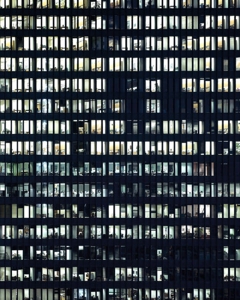 Michael Wolf Artwork | Dramatic muted large-format architectural photographs of Hong Kong Chicago and Paris, portraits from the Tokyo subway.