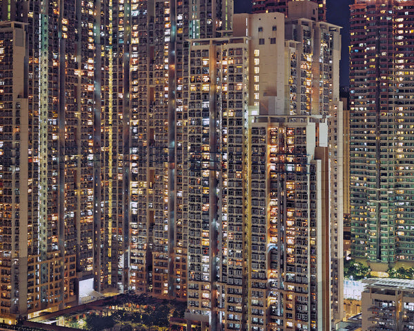 Michael Wolf Artwork | Dramatic muted large-format architectural photographs of Hong Kong Chicago and Paris, portraits from the Tokyo subway.