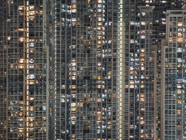 Michael Wolf Artwork | Dramatic muted large-format architectural photographs of Hong Kong Chicago and Paris, portraits from the Tokyo subway.