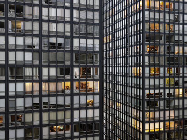 Michael Wolf Artwork | Dramatic muted large-format architectural photographs of Hong Kong Chicago and Paris, portraits from the Tokyo subway.