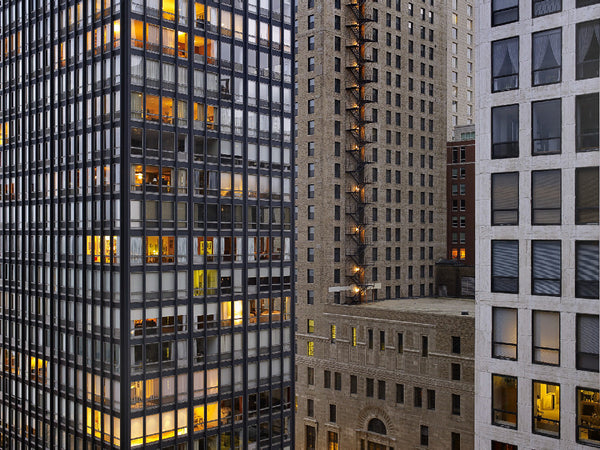 Michael Wolf Artwork | Dramatic muted large-format architectural photographs of Hong Kong Chicago and Paris, portraits from the Tokyo subway.