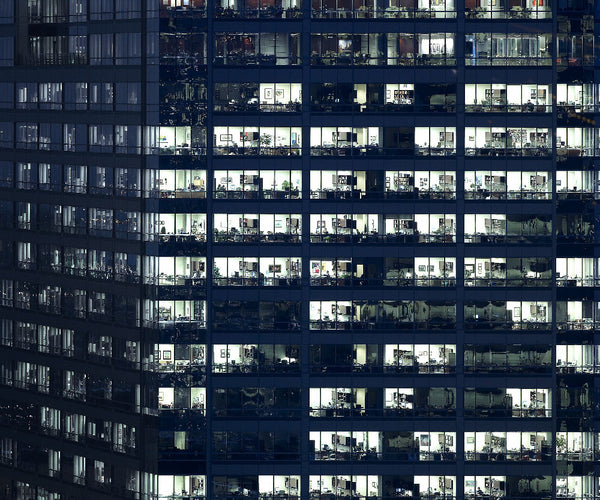 Michael Wolf Artwork | Dramatic muted large-format architectural photographs of Hong Kong Chicago and Paris, portraits from the Tokyo subway.