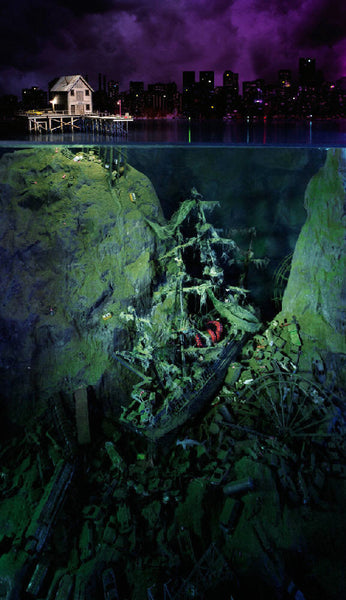 Lori Nix Artwork | Photographs of dramatic miniature architectural dioramas of dystopian architectural exteriors and interiors.