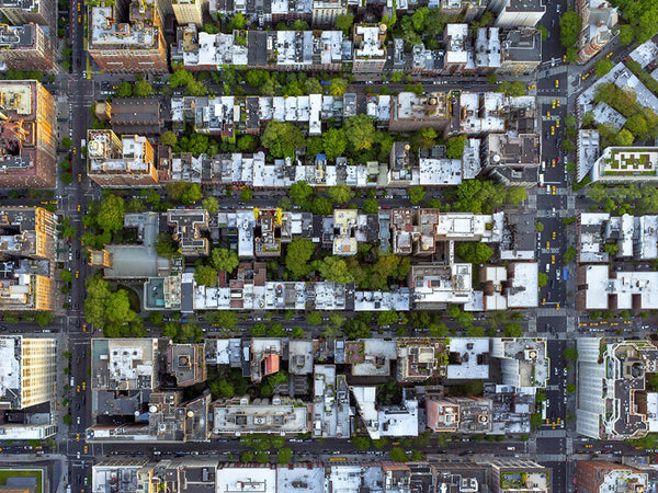 Jeffrey Milstein Artwork | Colourful, dramatic, graphic, and geometric aerial photographs of New York, Paris, London, Versailles, and Los Angeles.