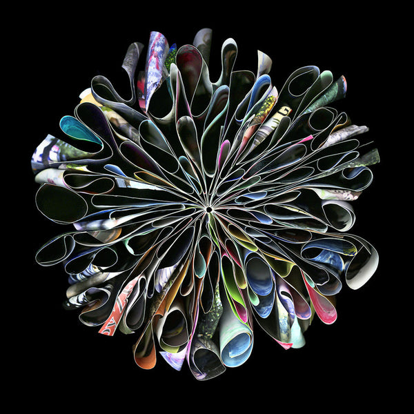Cara Barer Artwork | Colourful and monochromatic photography orbs circular and organic abstract book art sculpture.