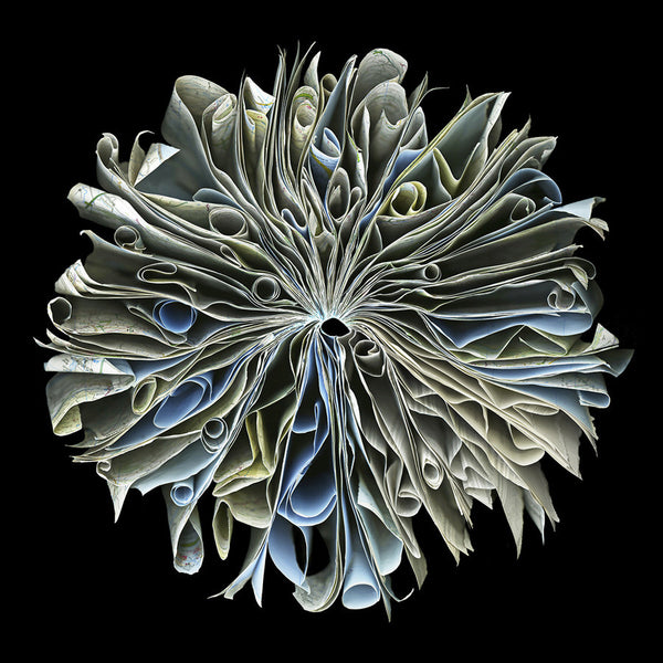 Cara Barer Artwork | Colourful and monochromatic photography orbs circular and organic abstract book art sculpture.