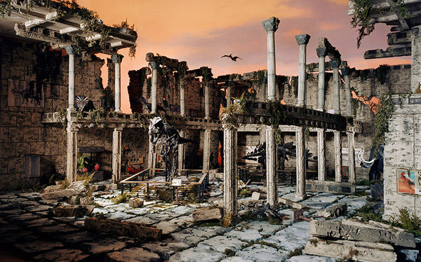 Lori Nix Artwork | Photographs of dramatic miniature architectural dioramas of dystopian architectural exteriors and interiors.