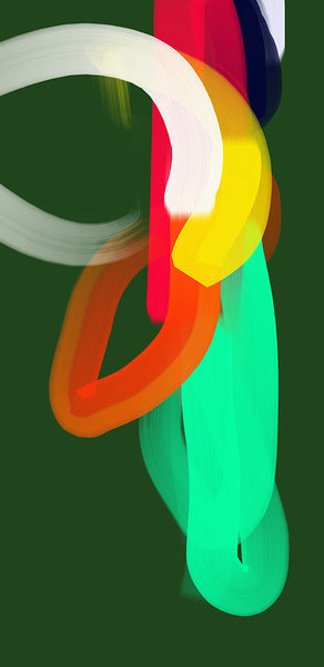 Anda Kubis Artwork | Colourful and bright abstract digital paintings on canvas and paper, referencing traditional oil painting processes.