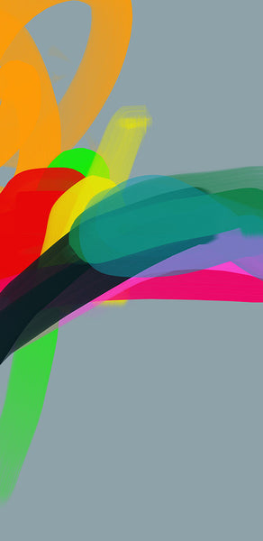 Anda Kubis Artwork | Colourful and bright abstract digital paintings on canvas and paper, referencing traditional oil painting processes.