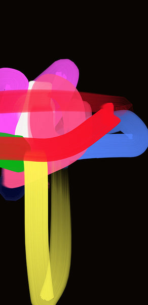 Anda Kubis Artwork | Colourful and bright abstract digital paintings on canvas and paper, referencing traditional oil painting processes.