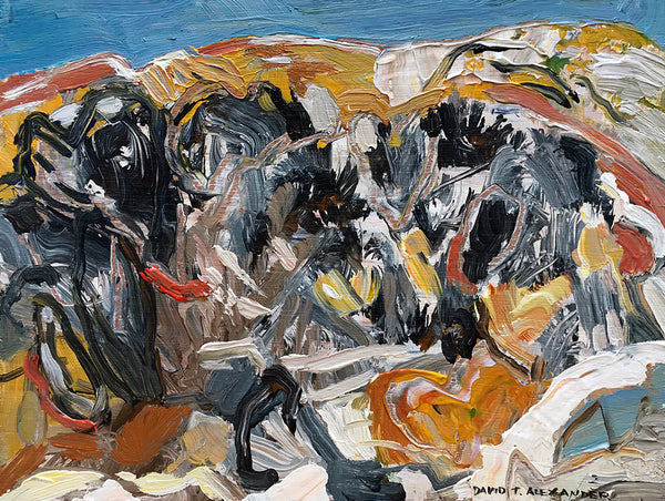 David T. Alexander Artwork | Colourful abstracts of water reflections and landscape paintings.