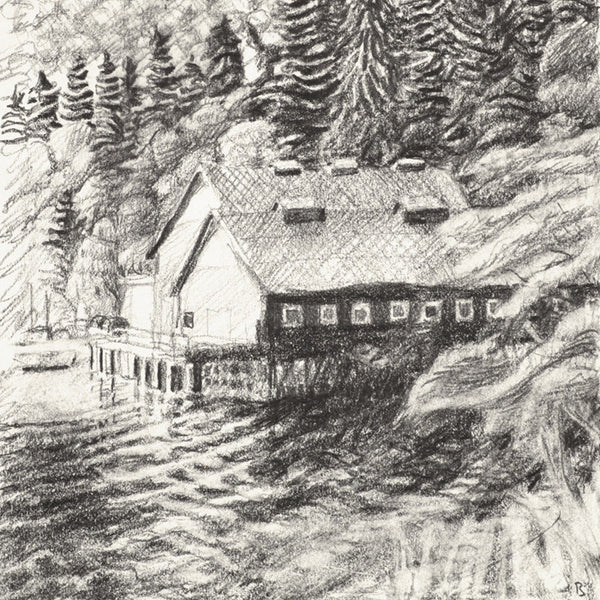 Drew Burnham Artwork | Colorful surreal stylized West Coast landscape oil painting.