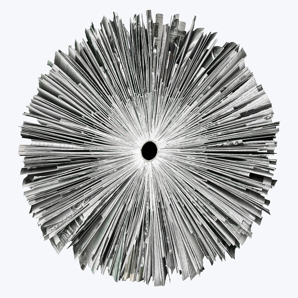 Cara Barer Artwork | Colourful and monochromatic photography orbs circular and organic abstract book art sculpture.