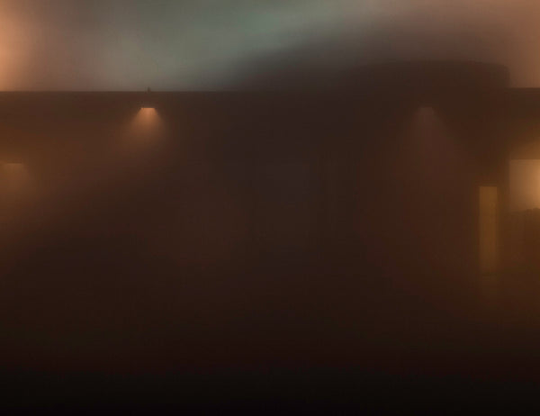 Night View Detail Obstructed by Fog, Glass House - Available in 3 Sizes