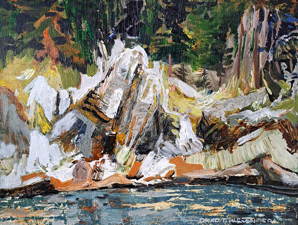 David T. Alexander artwork 'Coastal White Rock of Fallen Trees' available at Bau-Xi Gallery Toronto, Ontario