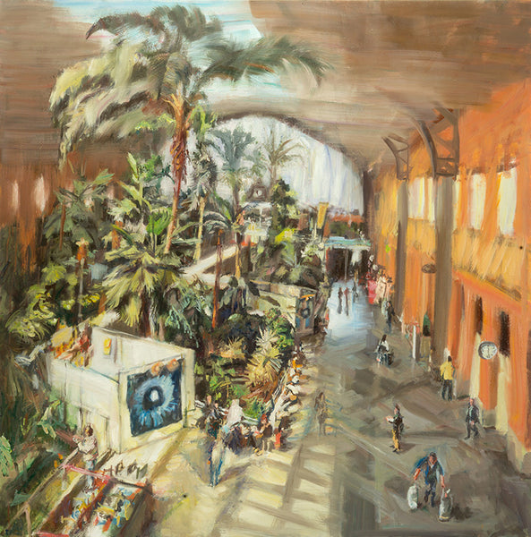 Val Nelson - Atocha Station, Oil on Canvas, Unframed, - Bau-Xi Gallery