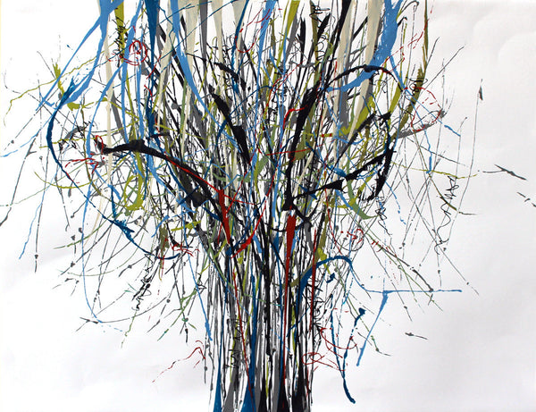 Pat O'Hara Artwork | Colourful, gestural abstractions composed of drips and splatters of paint.