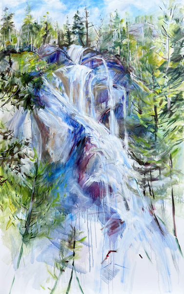 Jamie Evrard artwork 'Shannon Falls March' available at Bau-Xi Gallery Vancouver
