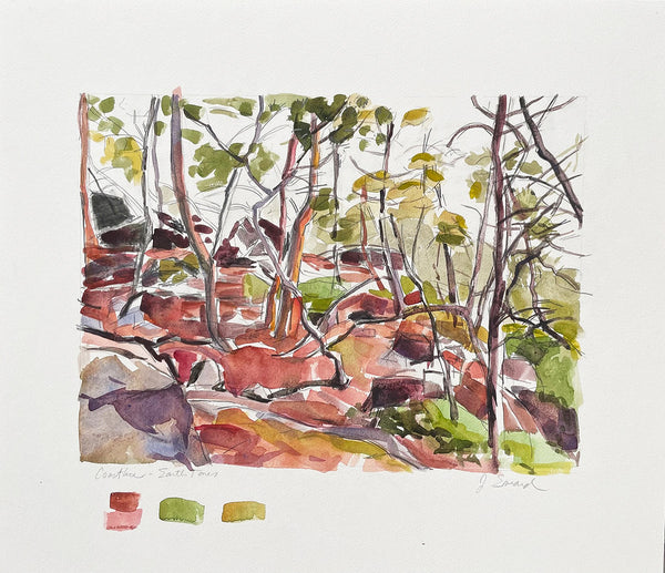 Jamie Evrard artwork 'Coastline - Earthtones' available at Bau-Xi Gallery Vancouver