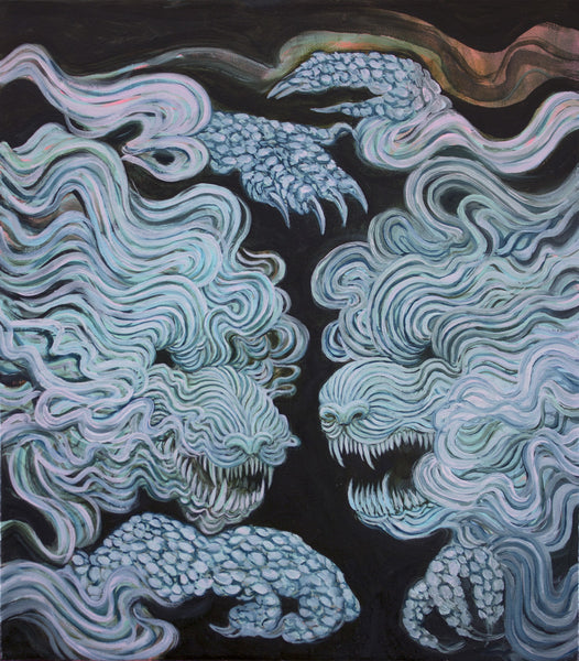 Michelle Nguyen artwork 'Dog Fight' available at Bau-Xi Gallery Vancouver