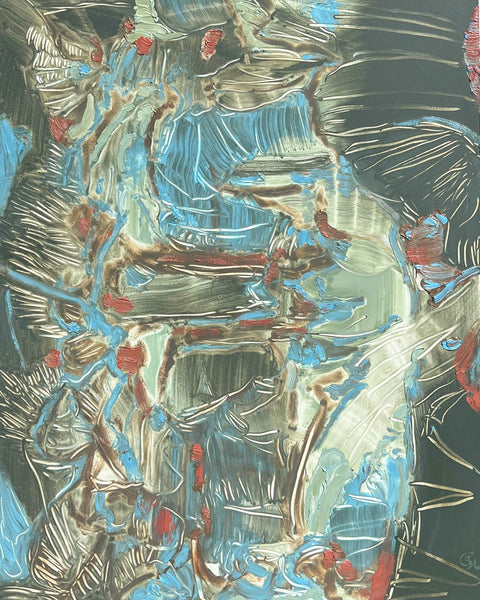 Anne Griffiths artwork 'Tiki Twilight' available at Bau-Xi Gallery Vancouver