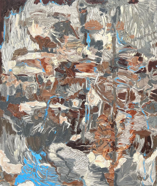 Anne Griffiths artwork 'Unravelling A Winter Scene #1' available at Bau-Xi Gallery Vancouver