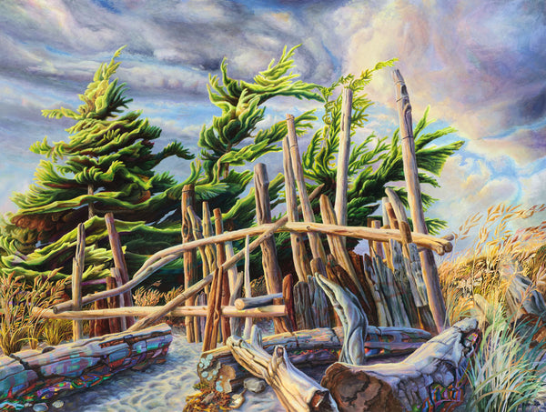 Drew Burnham artwork 'Thormanby Fort' available at Bau-Xi Gallery Vancouver